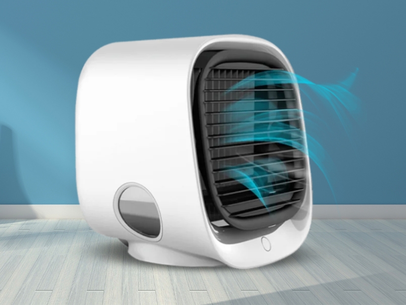 AiraBreeze Mini – kompakter tragbarer Luftkühler mit blauem Luftstrom im Test